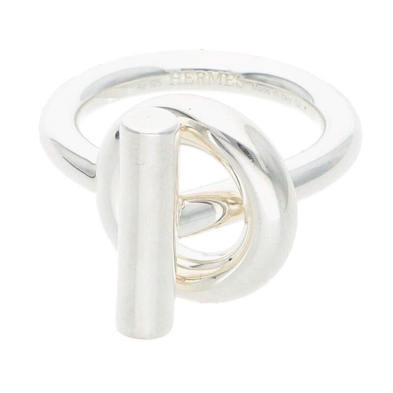 Hermes Echape Silver Ring 52 11 — view 2