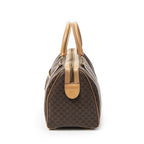 Celine Vintage Small Boston Brown Beige Macadam Canvas — view 3