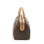Celine Vintage Small Boston Brown Beige Macadam Canvas — view 4