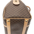 Celine Vintage Small Boston Brown Beige Macadam Canvas — view 8