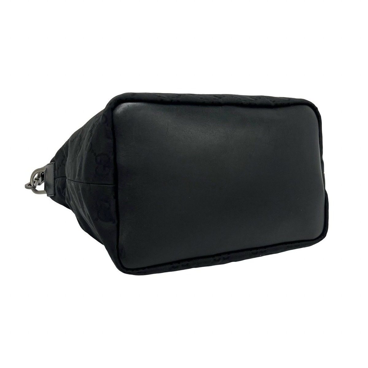 Gucci GG Canvas Bamboo Leather Shoulder Bag Semi Black — view 7