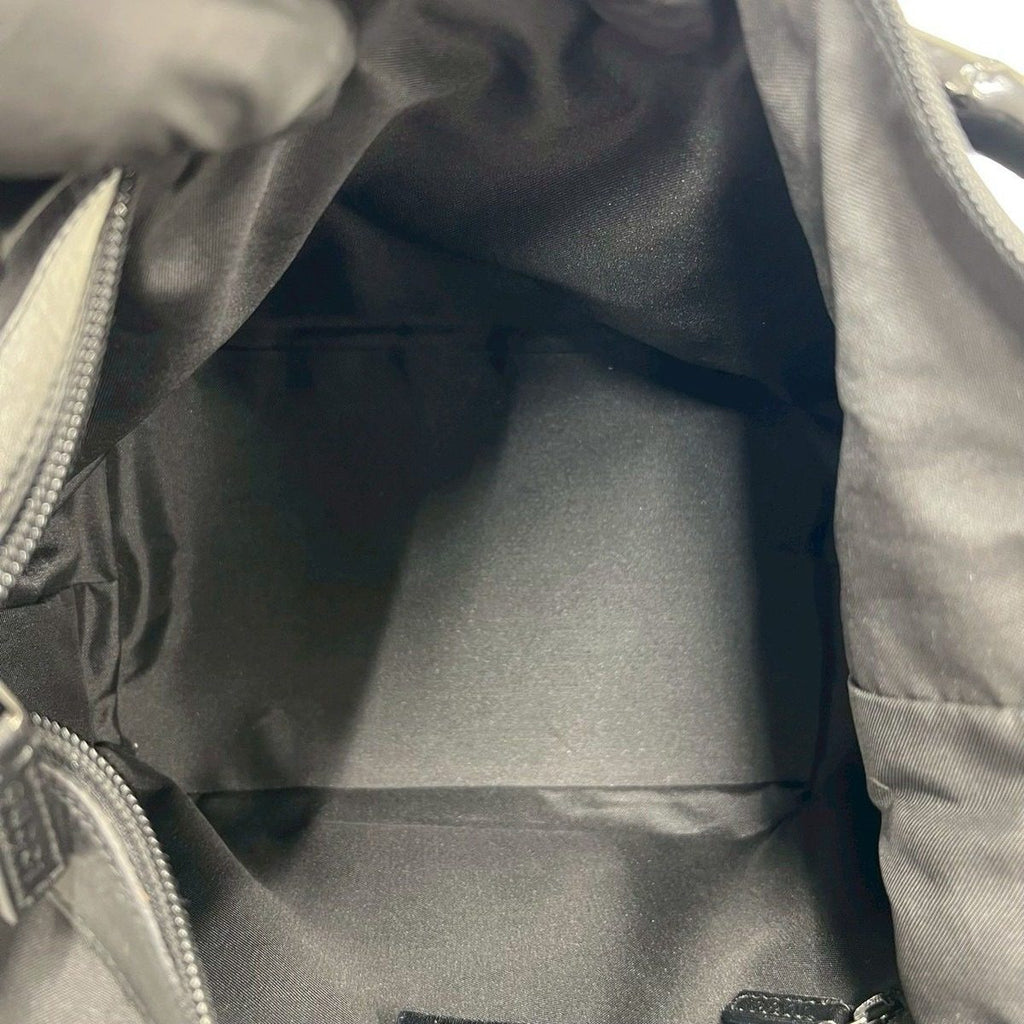 Gucci GG Canvas Bamboo Leather Shoulder Bag Semi Black — view 9