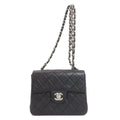 Chanel Chain Shoulder Quilted Silver Bag Lambskin