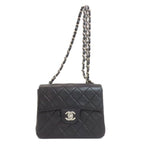 Chanel Chain Shoulder Quilted Silver Bag Lambskin