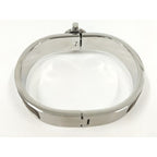 Hermes Bangle Click Plated Silver Grenadine Brownish — view 3