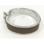 Hermes Bangle Click Plated Silver Grenadine Brownish — view 4