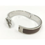 Hermes Bangle Click Plated Silver Grenadine Brownish — view 6