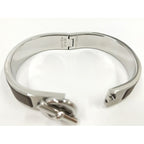 Hermes Bangle Click Plated Silver Grenadine Brownish — view 7