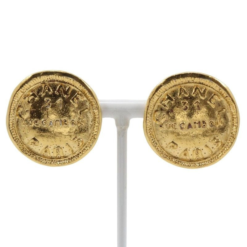 Chanel 31 rue Cambon Vintage Gold Plated 23 g Earrings — view 2