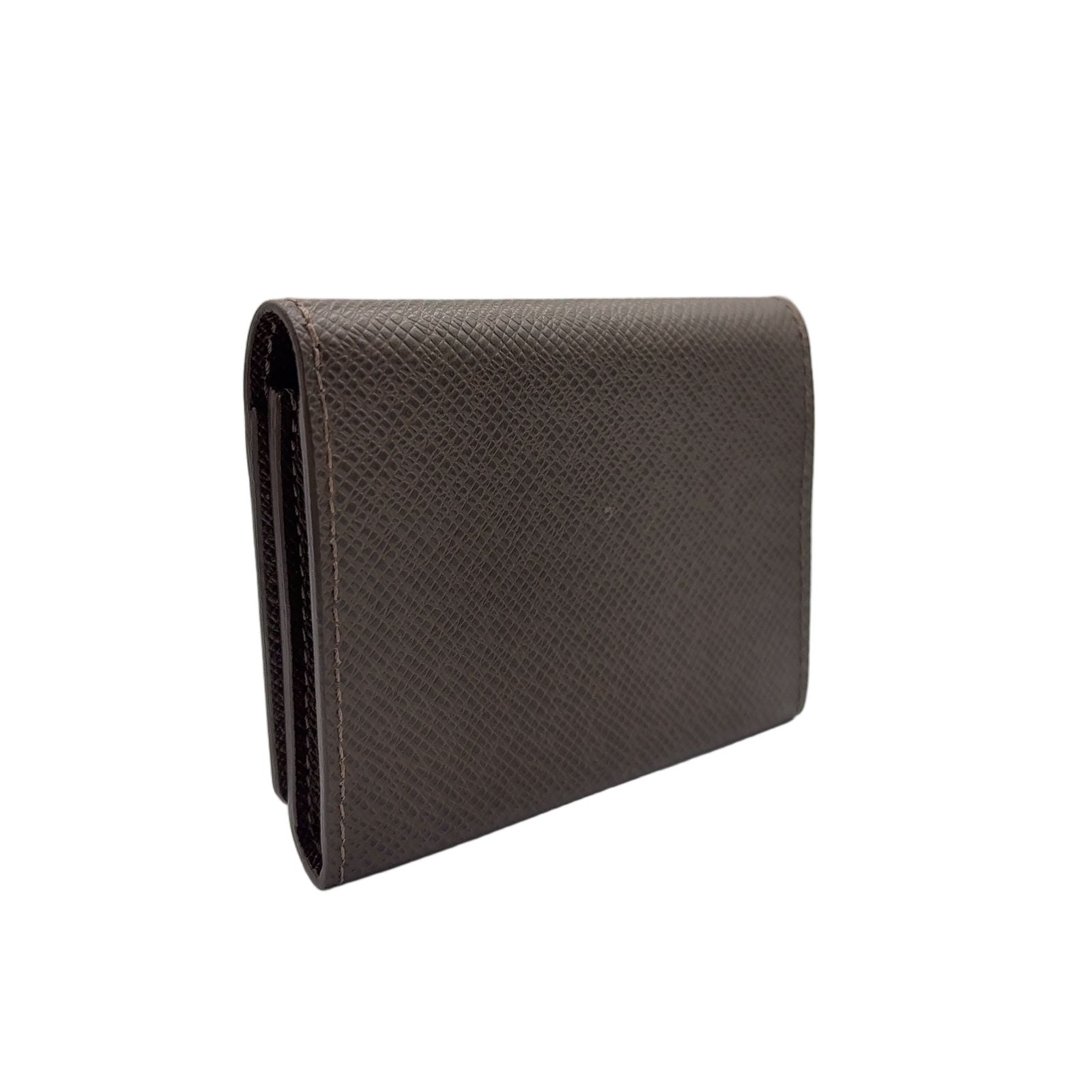 Louis Vuitton Amberop Carte de Visite Taiga Initial Leather Brown Card Case — view 2
