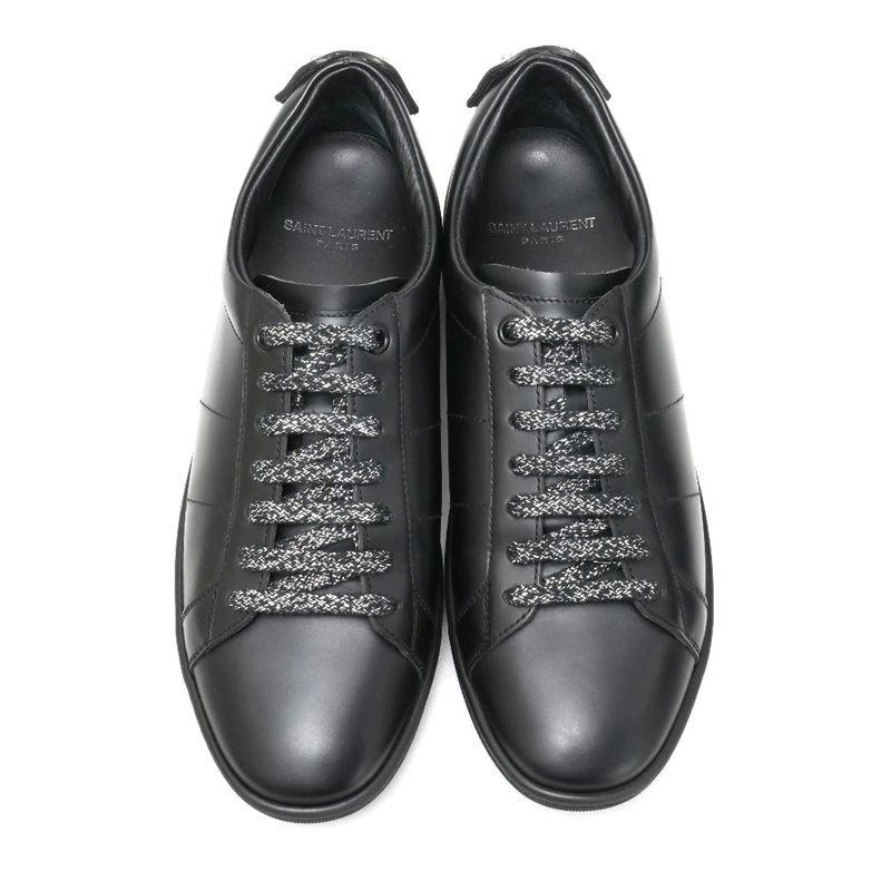 Saint Laurent Paris Sneakers Size 37 low Cut Rip Patch Leather Shoes — view 5
