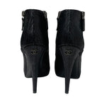 Chanel Boots Short Shoes Leather Black Coco Mark Metallic — view 5