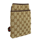 Gucci Shoulder Bag GG Canvas Sherry Line Brown Silver — view 2