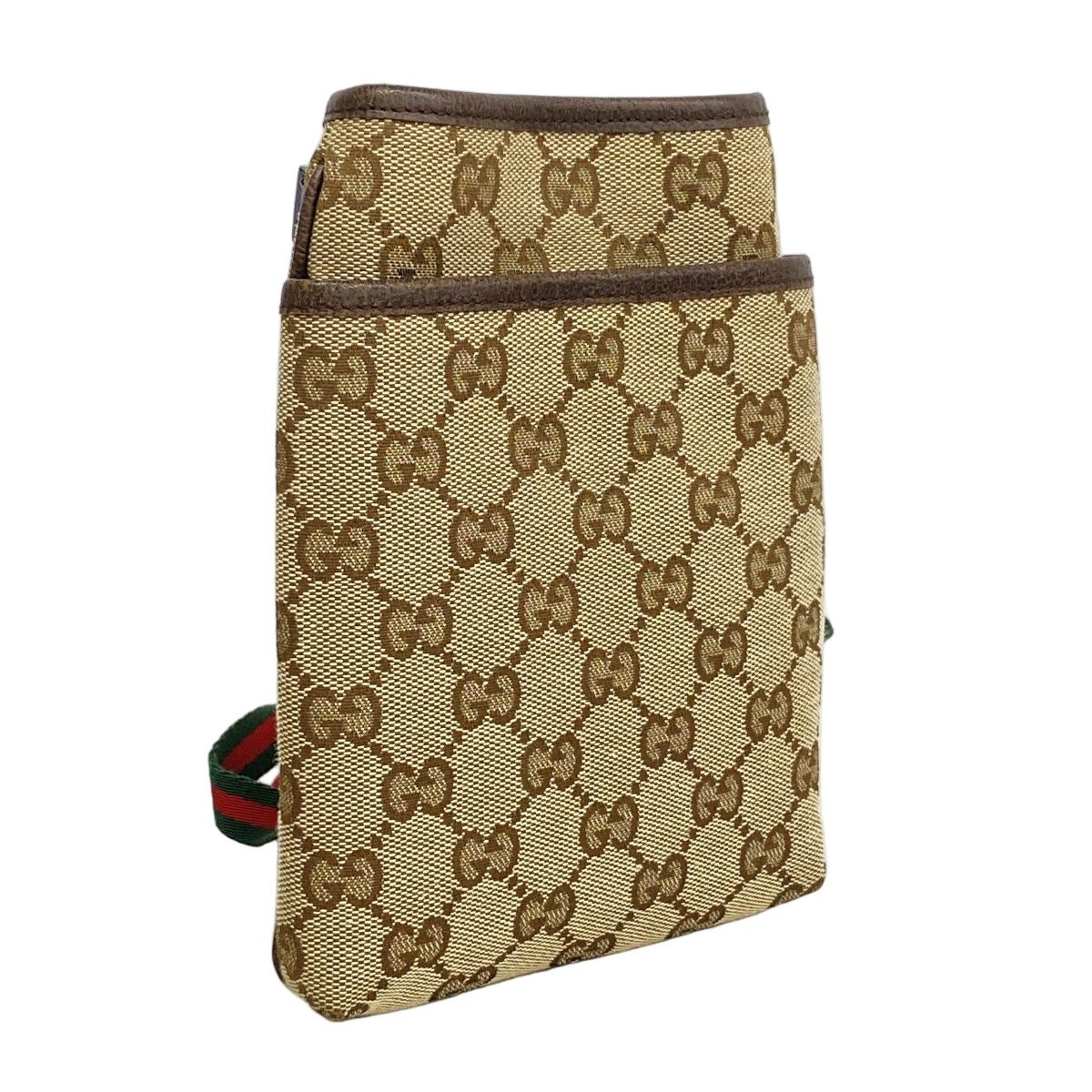 Gucci Shoulder Bag GG Canvas Sherry Line Brown Silver — view 2