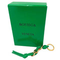 Bottega Veneta Knot Key Holder Ring Green Gold New