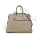 Louis Vuitton Handbag City Steamer MM Calfskin Galle Gray