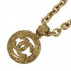 Chanel Necklace Long Round CC Logo Vintage Pendant Accessorie