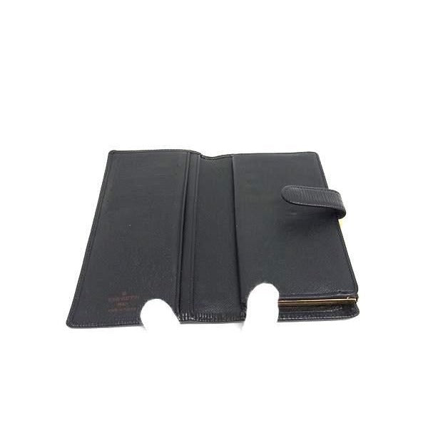Louis Vuitton Long Wallet Epi Continental Viennese Black Leather — view 4