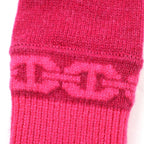 Hermes Heaven Cashmere Chaine D'ancre Motif Knit Gloves Pink — view 6