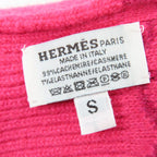 Hermes Heaven Cashmere Chaine D'ancre Motif Knit Gloves Pink — view 7
