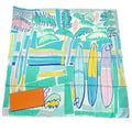 Hermes Carre 140 Scarf Silk Large SEA SURF & FUN And Fan Multicolor Box