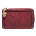 Gucci Compact Wallet GG Canvas Leather Bordeaux L Zipper 1893