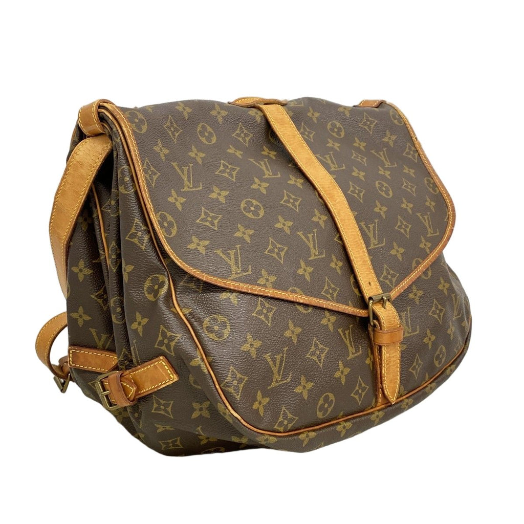 Louis Vuitton Shoulder Bag Monogram Saumur 35 Brown — view 2