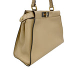 Fendi Handbag Peekaboo Leather Beige Gold 2-Way — view 2
