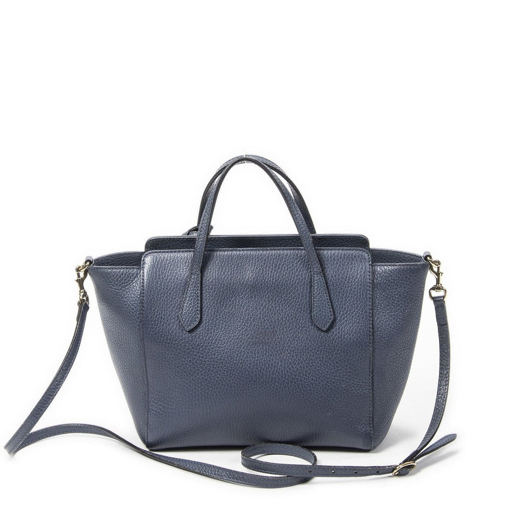 Gucci Mini Swing Tot Blue Grain Leather AB — view 5