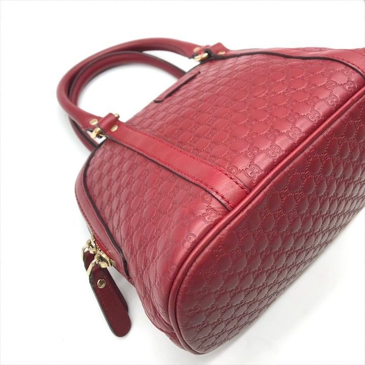 Gucci Micro Guccissima 2-Way Mini Compact Shoulder Bag Red Leather — view 5
