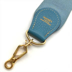 Hermes Evelyne Shoulder Strap Gold Blue Jean Light Bag — view 4