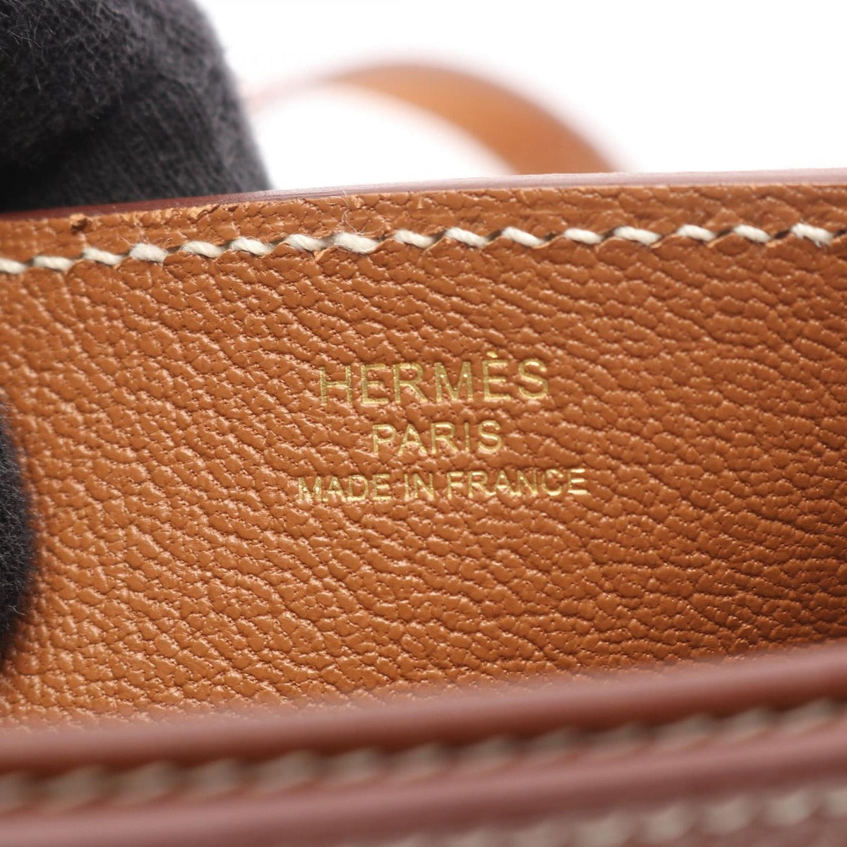 Hermes Shoulder Bag Perspective Cavalier 21 Gold Leather Brown — view 4
