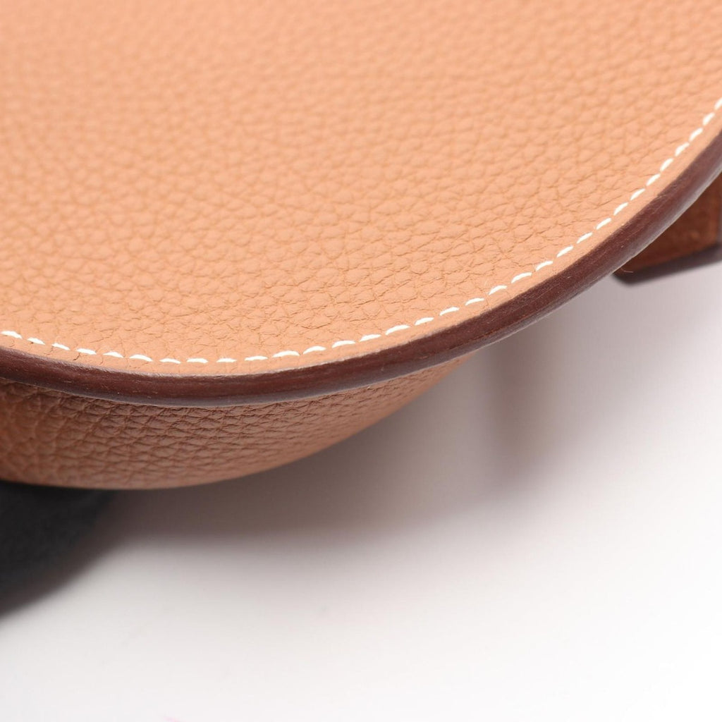 Hermes Shoulder Bag Perspective Cavalier 21 Gold Leather Brown — view 7