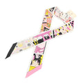 Hermes Scarf Twilly Silk Black Pink