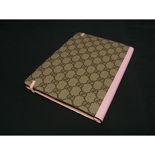 Gucci Disney Collaboration Daisy GG Pattern Leather Notebook Brown — view 2