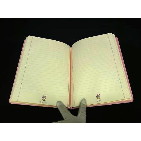 Gucci Disney Collaboration Daisy GG Pattern Leather Notebook Brown — view 3