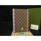 Gucci Disney Collaboration Daisy GG Pattern Leather Notebook Brown