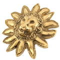 Chanel Lion Motif Gold Plated Brooch
