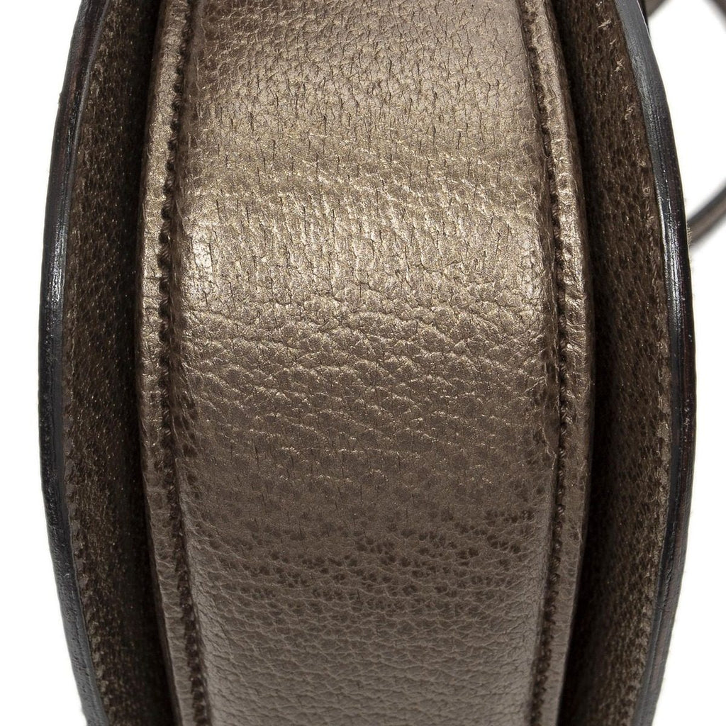Gucci Small Bamboo Top Handle Flap Bag Blanc Grain Calfskin Leather — view 7
