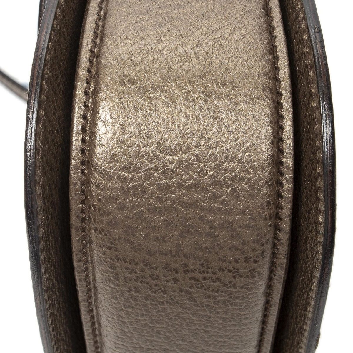 Gucci Small Bamboo Top Handle Flap Bag Blanc Grain Calfskin Leather — view 8
