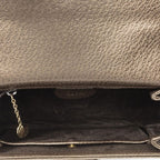 Gucci Small Bamboo Top Handle Flap Bag Blanc Grain Calfskin Leather — view 9