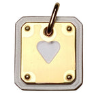 Hermes As de Coule PM Heart Motif Gpxleather Pendant Top White Gold Brand