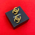 Chanel Vintage Coco Mark Motif Earrings Ear Cuff Accessory 93A