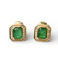 Christian Dior Earrings Vintage Rhinestone Green