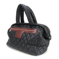 Chanel Tote Bag Boston Coco Cocoon 13 th Black Bordeaux Leather Quilted Usual