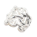 Hermes Chaine D'ancre Enchainee GM Silver 47 Ring