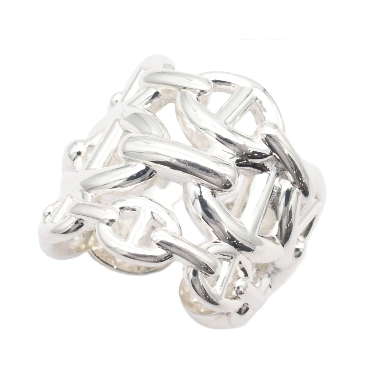 Hermes Chaine D'ancre Enchainee GM Silver 47 Ring
