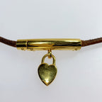 Hermes Viviride Heart Choker Leather Accessories Necklace — view 6