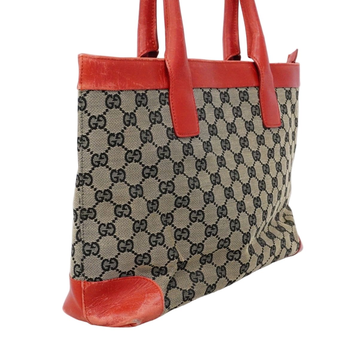 Gucci Tote GG Canvas 002 Black Red Gold — view 2