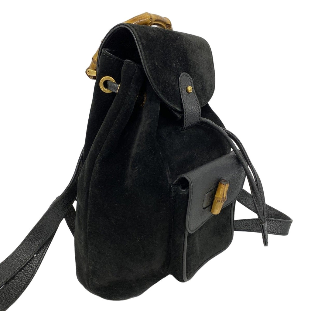 Gucci Backpack Suede Black Gold — view 2